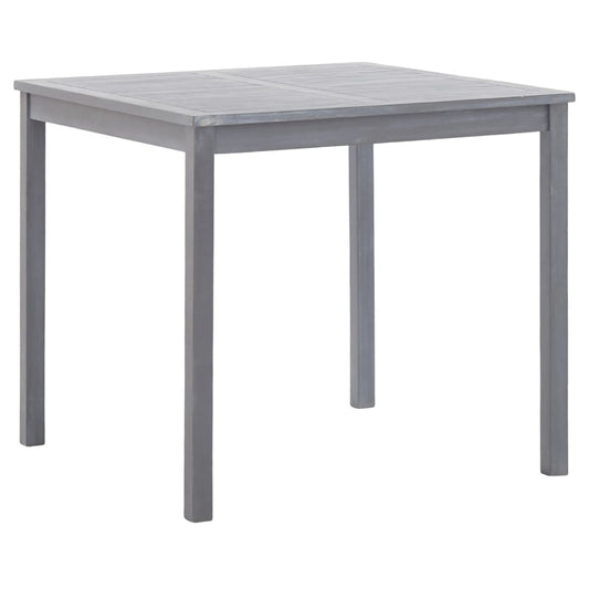 vidaXL Tuintafel 80x80x74 cm massief acaciahout grijs