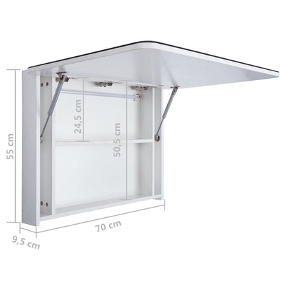 vidaXL Badkamerkast met spiegel LED 80x9,5x55 cm