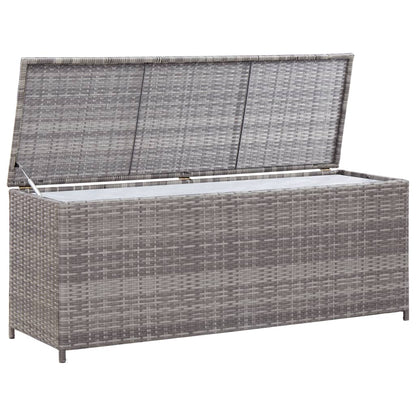 vidaXL Tuinbox 120x50x60 cm poly rattan grijs