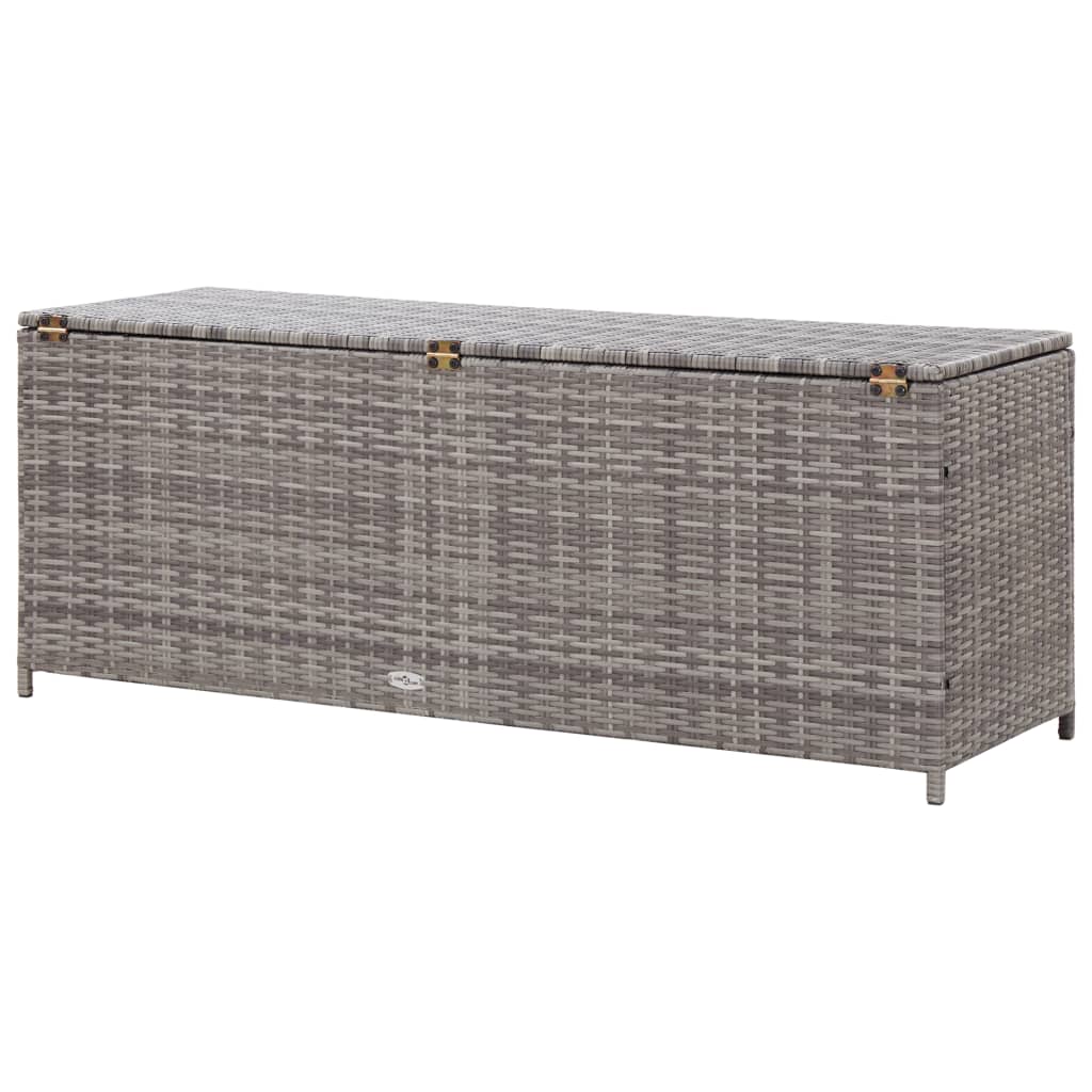 vidaXL Tuinbox 120x50x60 cm poly rattan grijs