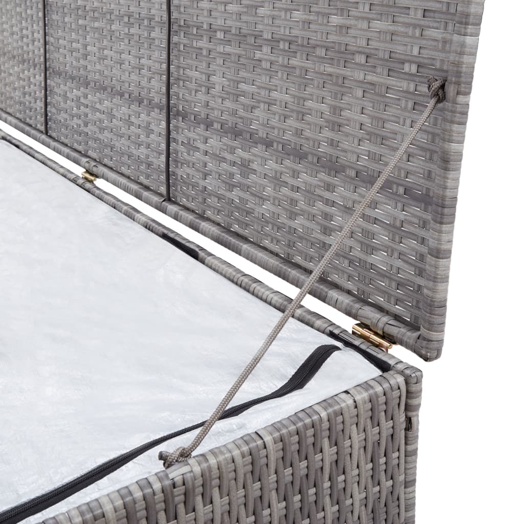 vidaXL Tuinbox 120x50x60 cm poly rattan grijs