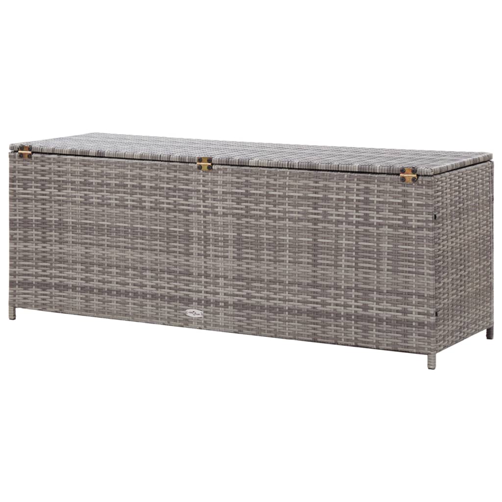 vidaXL Tuinbox 150x50x60 cm poly rattan grijs