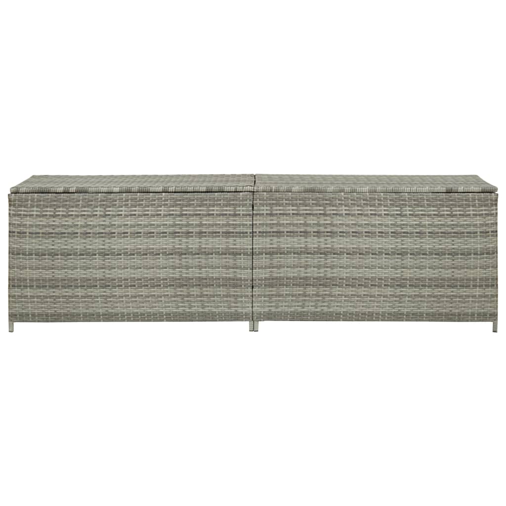 vidaXL Tuinbox 200x50x60 cm poly rattan grijs