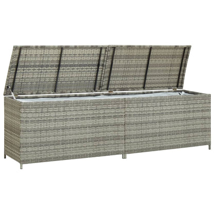 vidaXL Tuinbox 200x50x60 cm poly rattan grijs