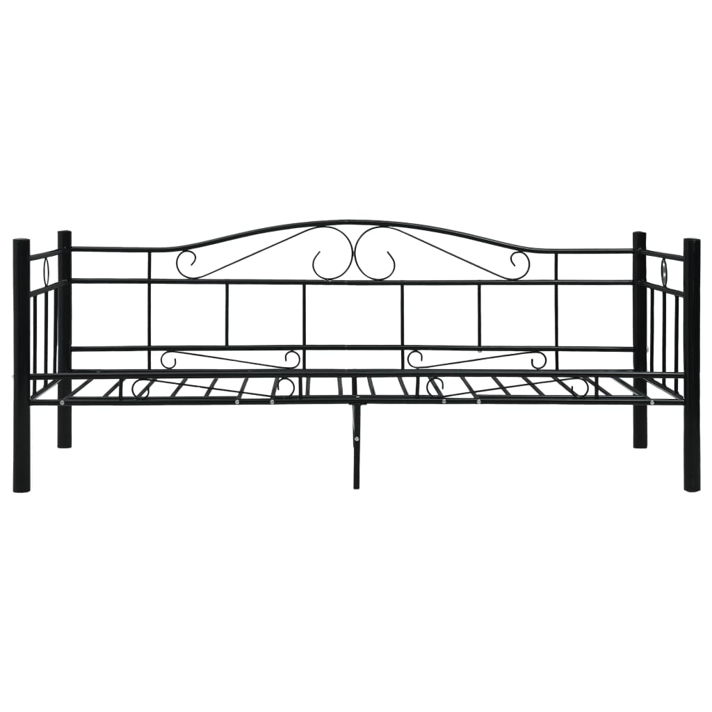 vidaXL Bedbankframe metaal zwart 90x200 cm