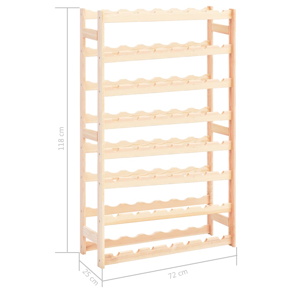 vidaXL Wijnrek voor 56 flessen grenenhout
