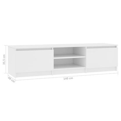 vidaXL Tv-meubel 140x40x35,5 cm bewerkt hout wit