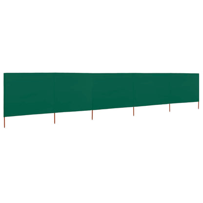 vidaXL Windscherm 5-panelen 600x120 cm stof groen