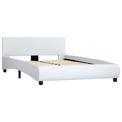 vidaXL Bedframe kunstleer wit 140x200 cm