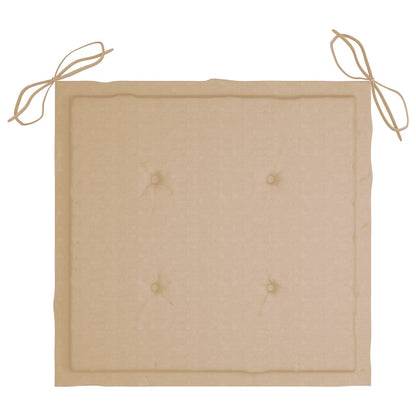 vidaXL Tuinstoelkussens 4 st 40x40x3 cm oxford stof beige