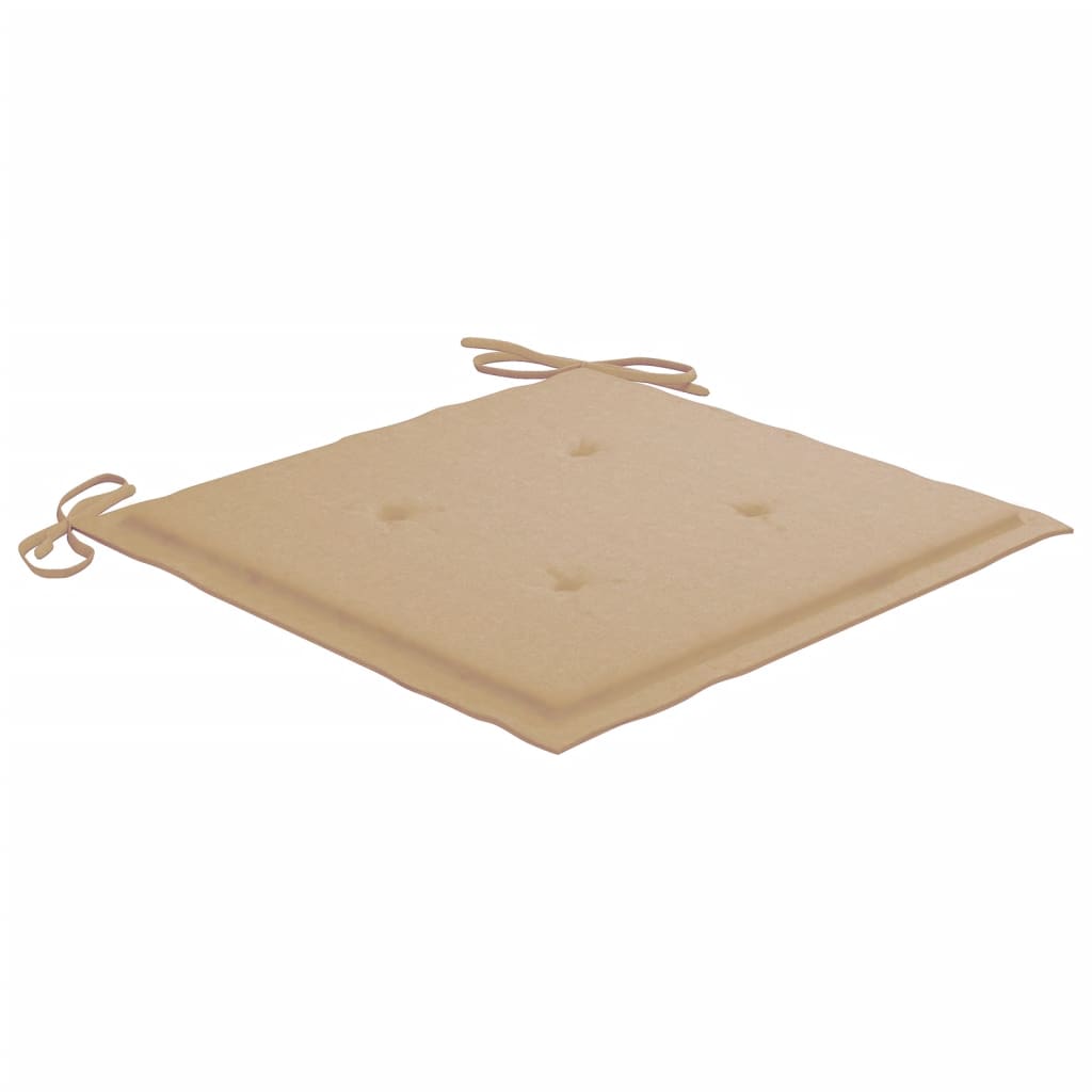 vidaXL Tuinstoelkussens 4 st 40x40x3 cm oxford stof beige