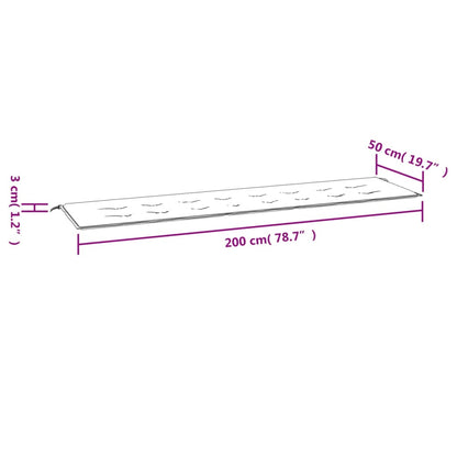 vidaXL Tuinbankkussen 200x50x3 cm oxford stof antracietkleurig