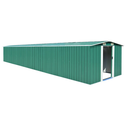 vidaXL Tuinschuur 257x779x181 cm gegalvaniseerd staal groen