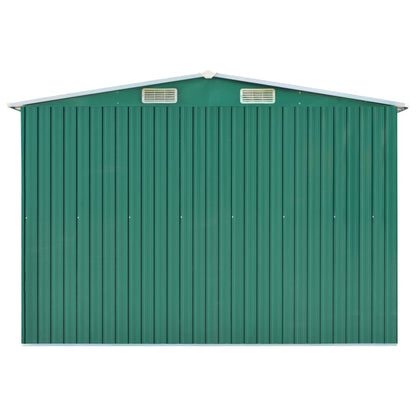 vidaXL Tuinschuur 257x779x181 cm gegalvaniseerd staal groen