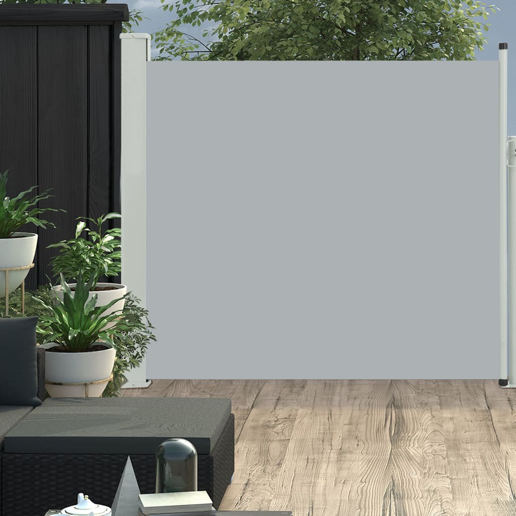 vidaXL Tuinscherm uittrekbaar 170x300 cm grijs