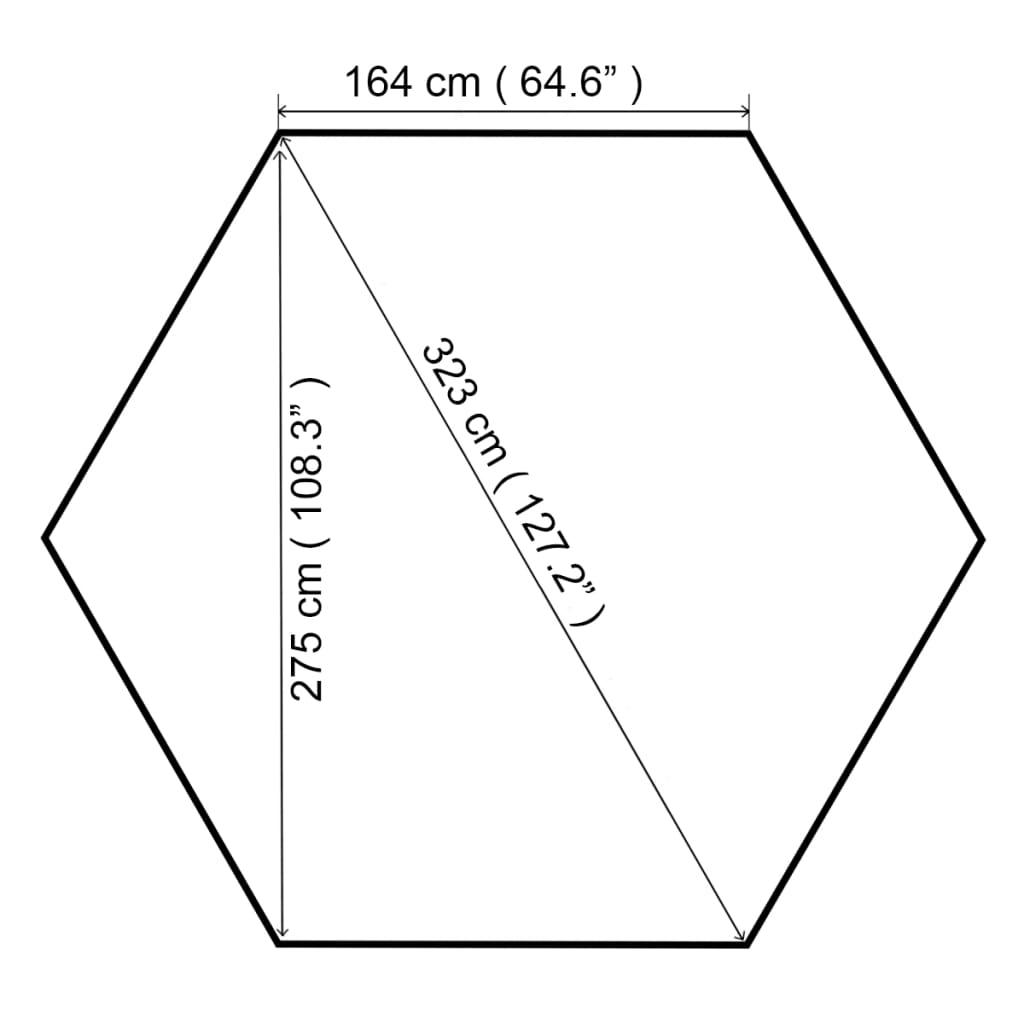 vidaXL Tuinprieel 323x275x265 cm antraciet