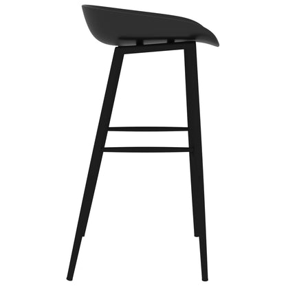 vidaXL Barstoelen 2 st zwart