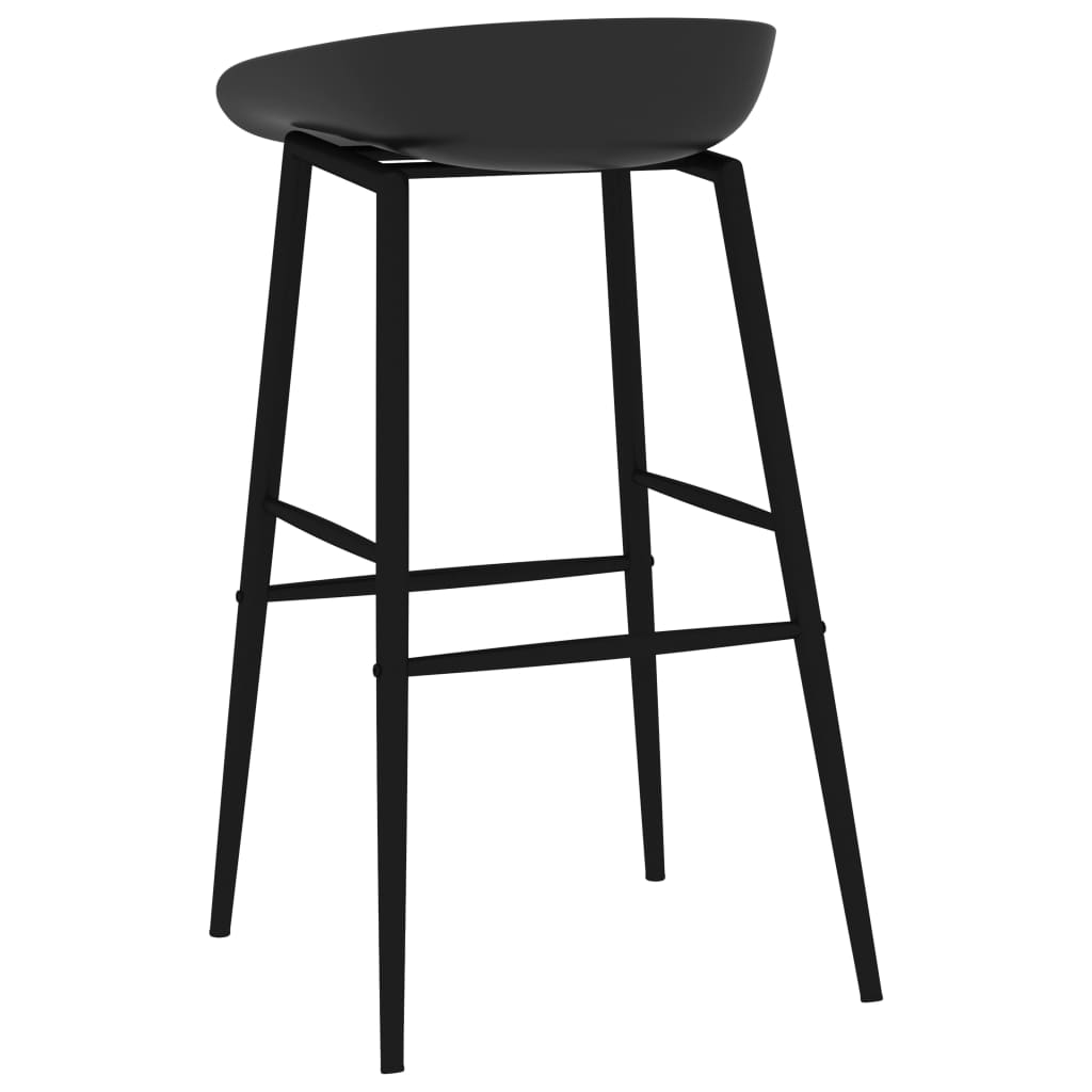 vidaXL Barstoelen 2 st zwart