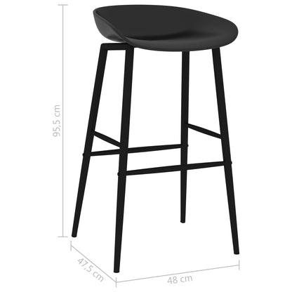 vidaXL Barstoelen 2 st zwart