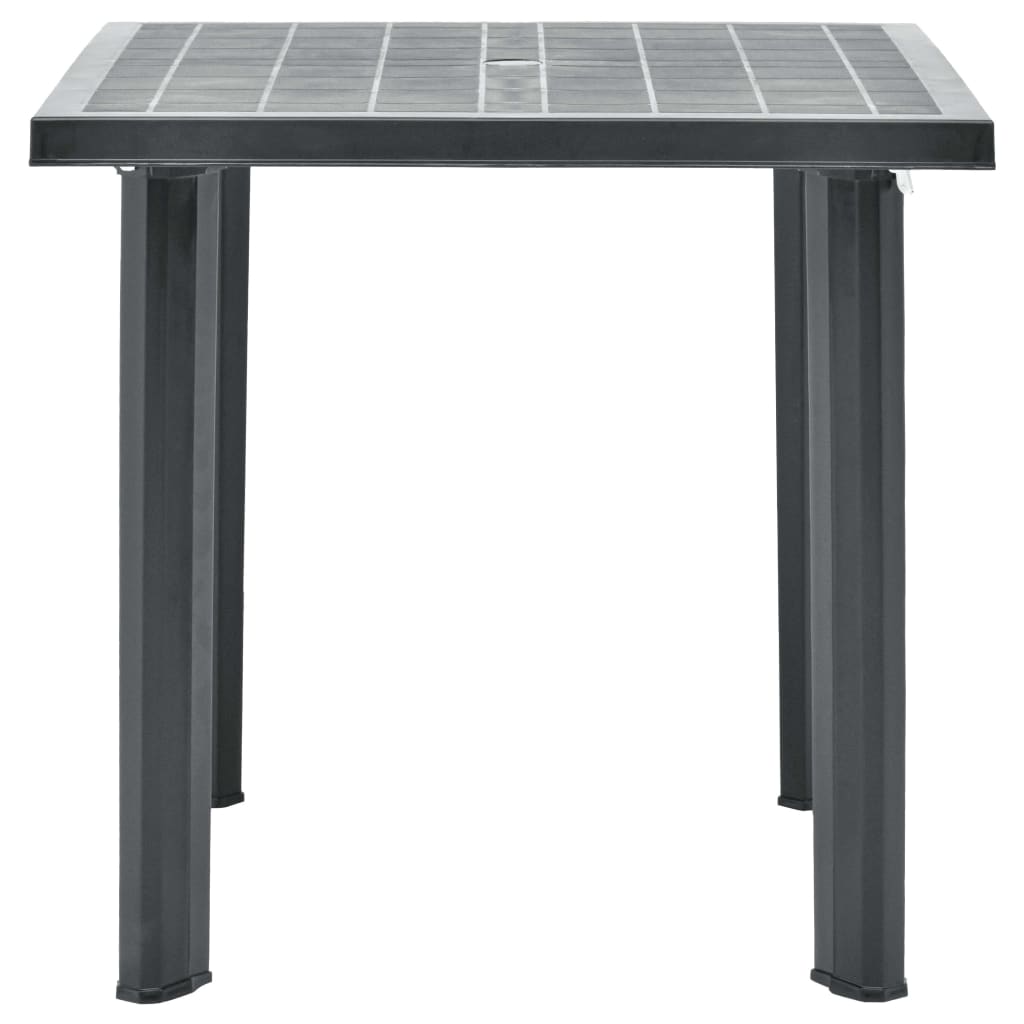 vidaXL Tuintafel 80x75x72 cm kunststof antraciet