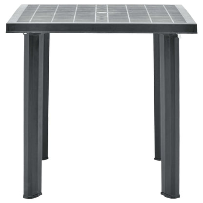 vidaXL Tuintafel 80x75x72 cm kunststof antraciet