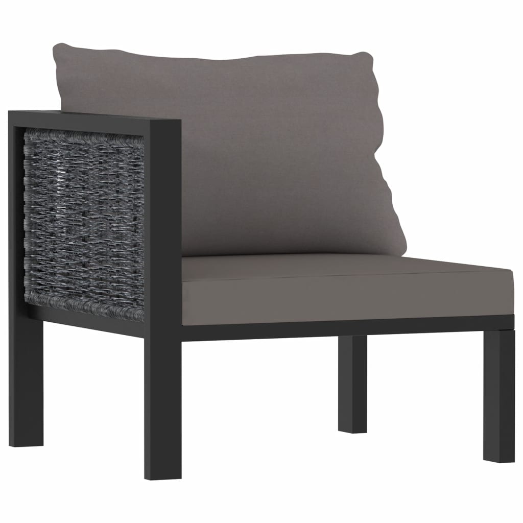 vidaXL 8-delige Loungeset met kussens poly rattan antraciet