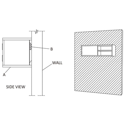 vidaXL Tv-meubel wandmontage 90x30x30 cm massief teakhout