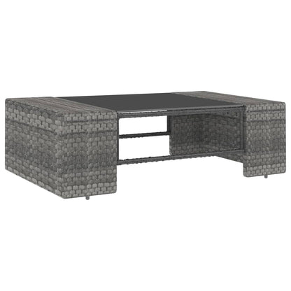 vidaXL 4-delige Loungeset poly rattan grijs