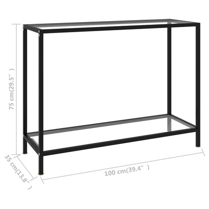 vidaXL Wandtafel 100x35x75 cm gehard glas transparant