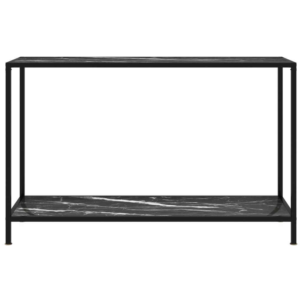 vidaXL Wandtafel 120x35x75 cm gehard glas zwart