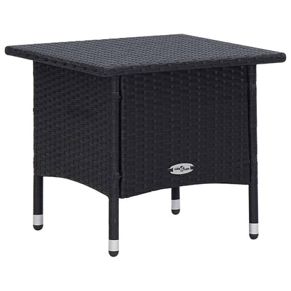 vidaXL 2-delige Loungeset met kussens poly rattan zwart