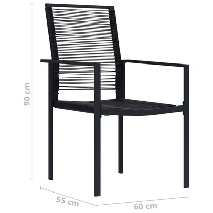 vidaXL Tuinstoelen 4 st PVC-rattan zwart