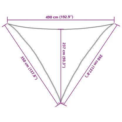 vidaXL Zonnezeil 160 g/m² 3,5x3,5x4,9 m HDPE crèmekleurig