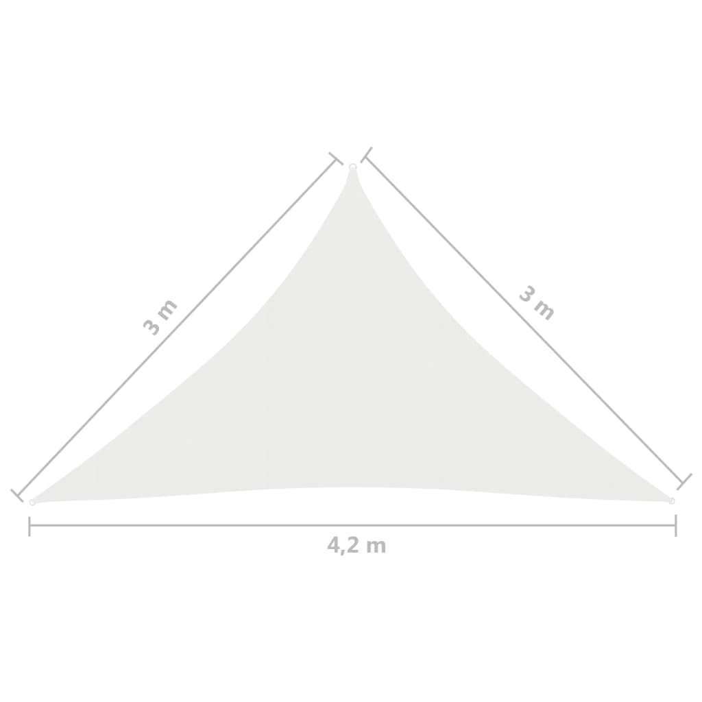 vidaXL Zonnezeil 160 g/m² 3x3x4,2 m HDPE wit