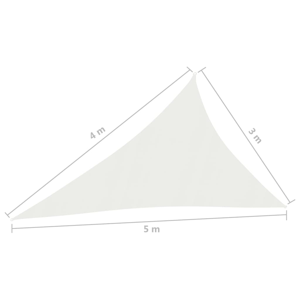 vidaXL Zonnezeil 160 g/m² 3x4x5 m HDPE wit