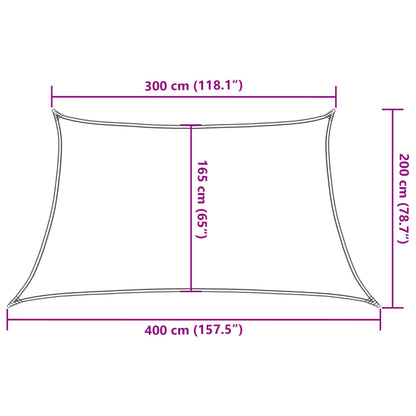 vidaXL Zonnezeil 160 g/m² 3/4x2 m HDPE donkergroen