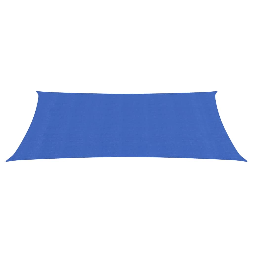 vidaXL Zonnezeil 160 g/m² 2x5 m HDPE blauw