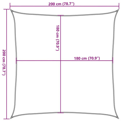 vidaXL Zonnezeil 160 g/m² 2x2 m HDPE rood