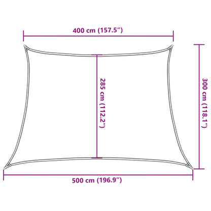 vidaXL Zonnezeil 160 g/m² 4/5x3 m HDPE bruin