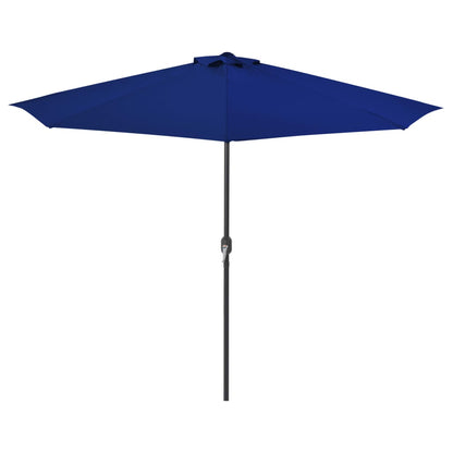 vidaXL Balkonparasol half met aluminium paal 300x155x223 cm blauw