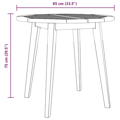 vidaXL Tuintafel Ø85x75 cm massief acaciahout