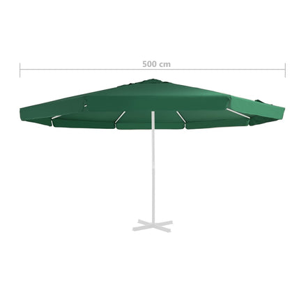 vidaXL Vervangingsdoek voor parasol 500 cm groen