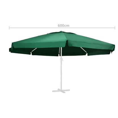 vidaXL Vervangingsdoek voor parasol 600 cm groen