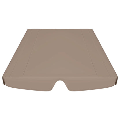 vidaXL Vervangingsluifel voor schommelbank 188/168x145/110 cm taupe