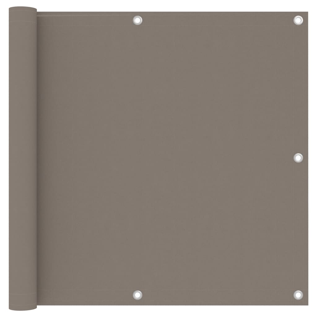 vidaXL Balkonscherm 90x400 cm oxford stof taupe