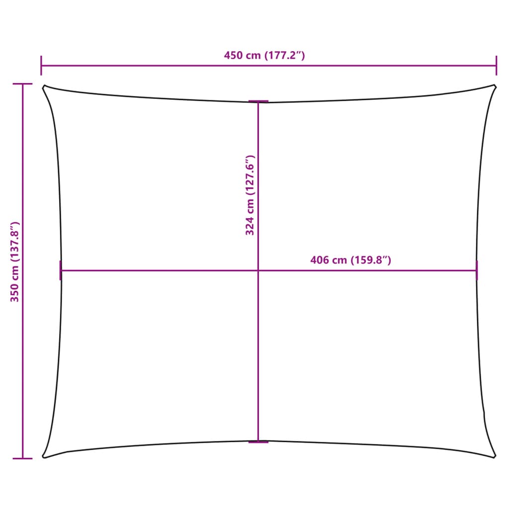 vidaXL Zonnescherm rechthoekig 3,5x4,5 m oxford stof crèmekleurig