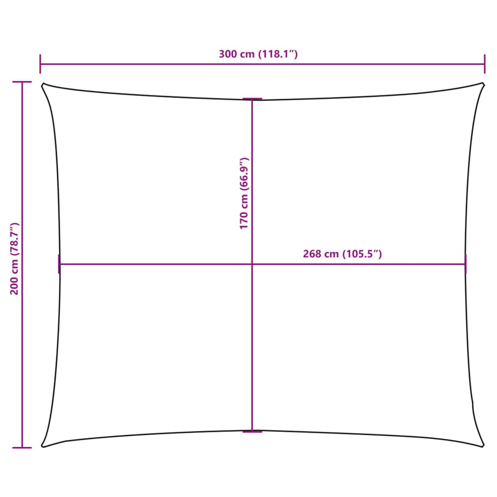 vidaXL Zonnescherm rechthoekig 2x3 m oxford stof taupe