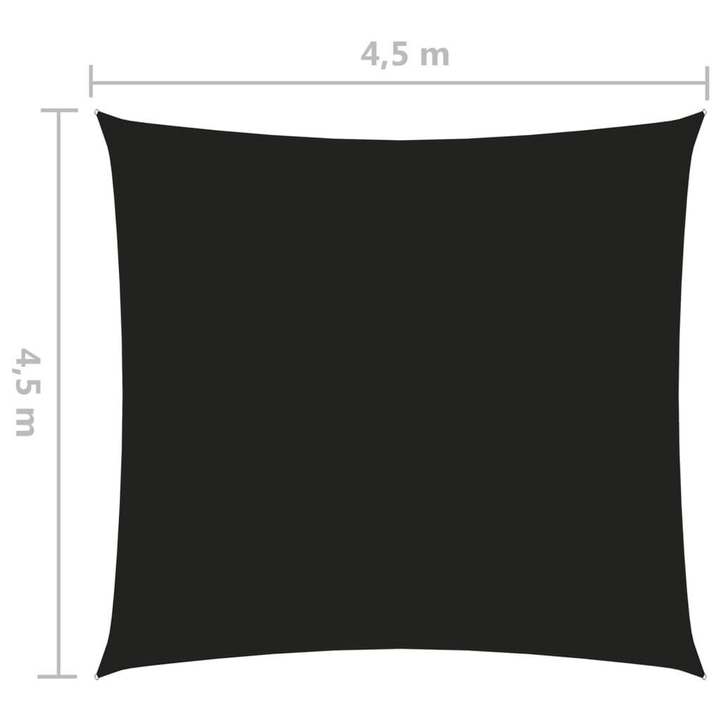 vidaXL Zonnescherm vierkant 4,5x4,5 m oxford stof zwart