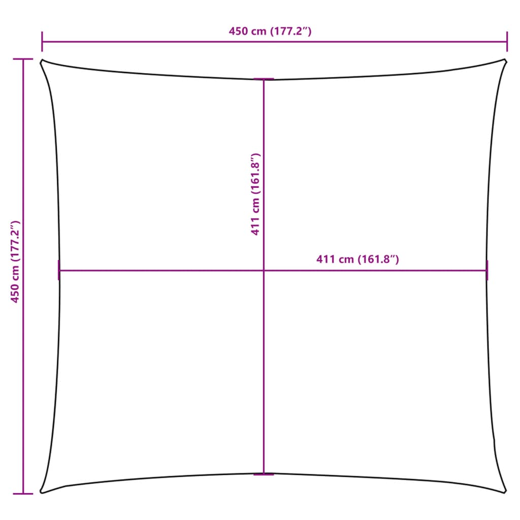 vidaXL Zonnescherm vierkant 4,5x4,5 m oxford stof zwart