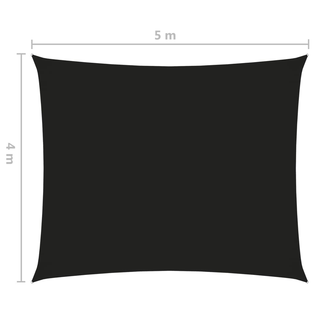 vidaXL Zonnescherm rechthoekig 4x5 m oxford stof zwart